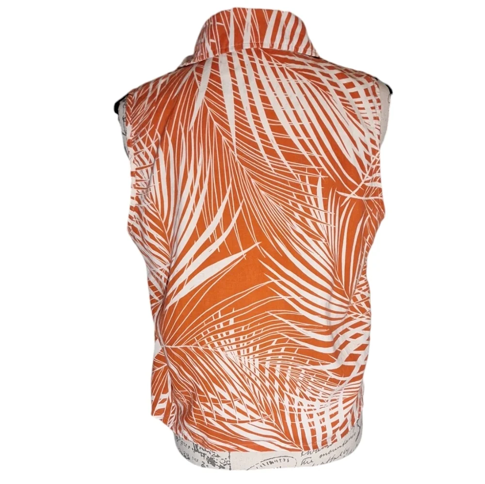 Panama Jack Sleeveless Tie Blouse - Picture 3 of 6